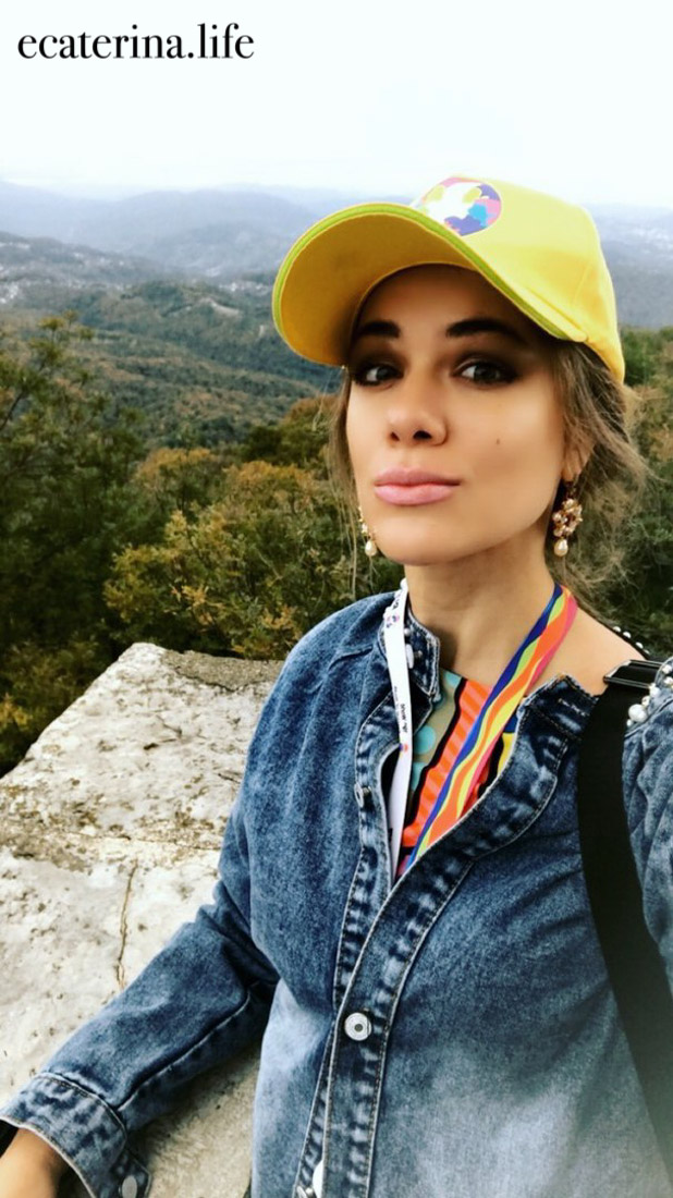 Екатерина Карачковская на горе Ахун
